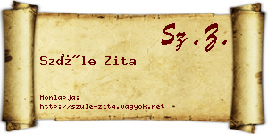 Szüle Zita névjegykártya